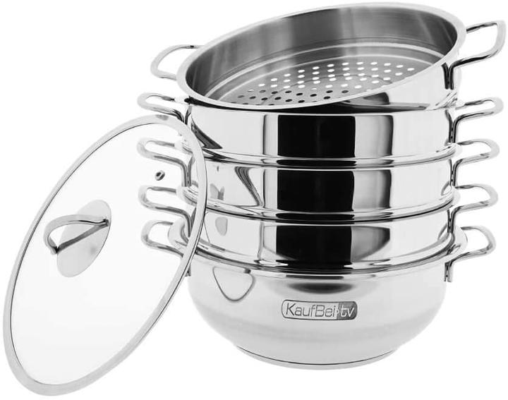 Produktbild BEM 6-tlg Set Dampfkocher (28 cm, Dampfkochtopf, Edelstahl)