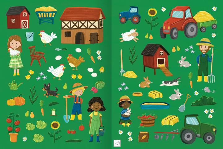 Produktbild Mein flauschiges Stickerheft – Bauernhof