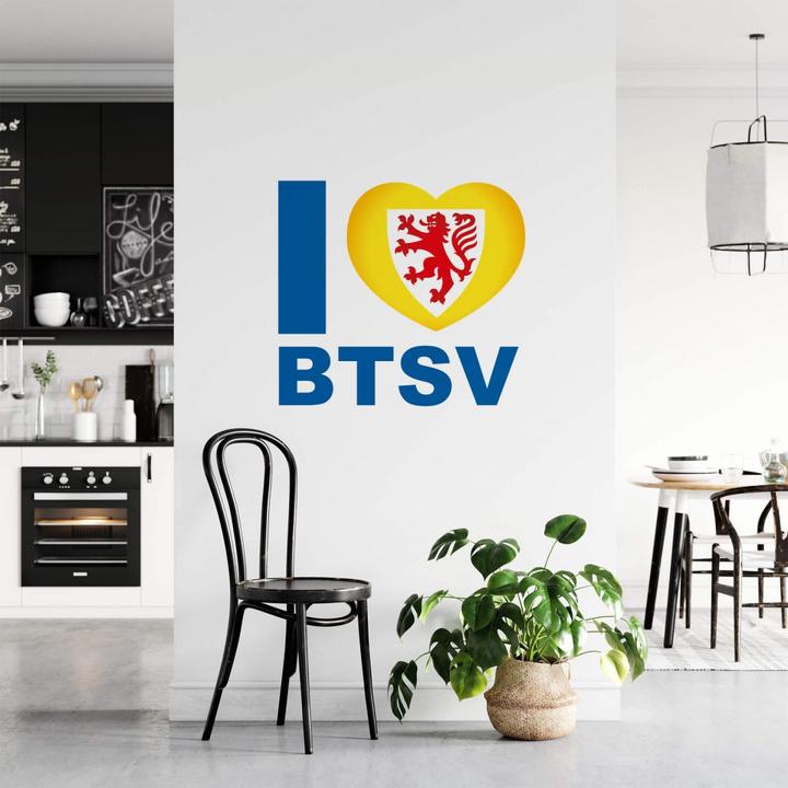 Produktbild Eintracht Braunschweig I love BTSV (40 x 36 cm, 120 x 109 cm, 60 x 54 cm, 80 x 73 cm, 100 x 91 cm, 30 x 27 cm)