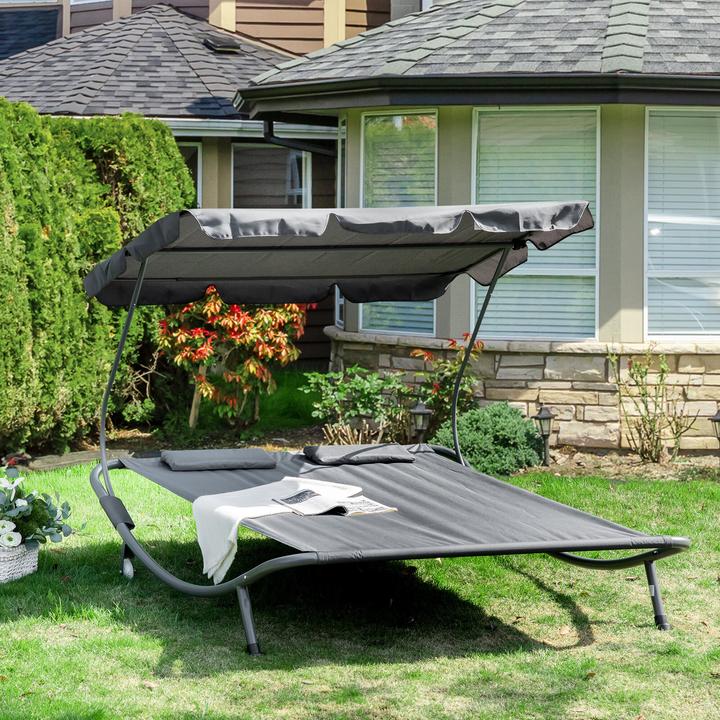 Produktbild Outsunny Doppelliege mit Dach (200 cm)