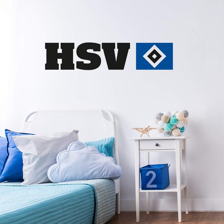 Produktbild Hamburger SV HSV Logo mit Schriftzug (80 x 18 cm)