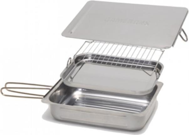 Image du produit Camerons rookoven 38 x 28 cm rvs met 2 bakjes rookhout