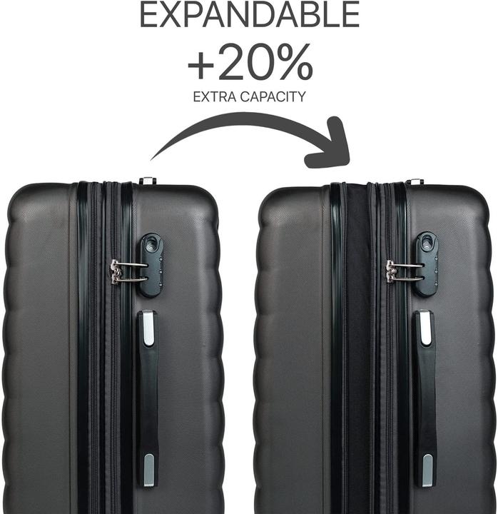 Produktbild Itaca Reisekoffer Set (105 l, Handgepäck (bis 50l), M (50 - 90l), L (90 - 115l))