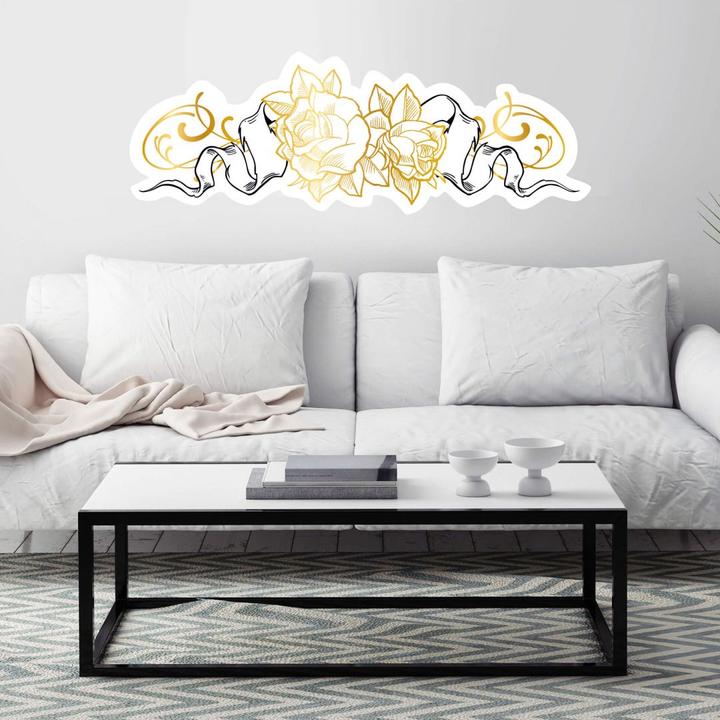 Actual product image LA Ink Golden Roses (100 x 35 cm)