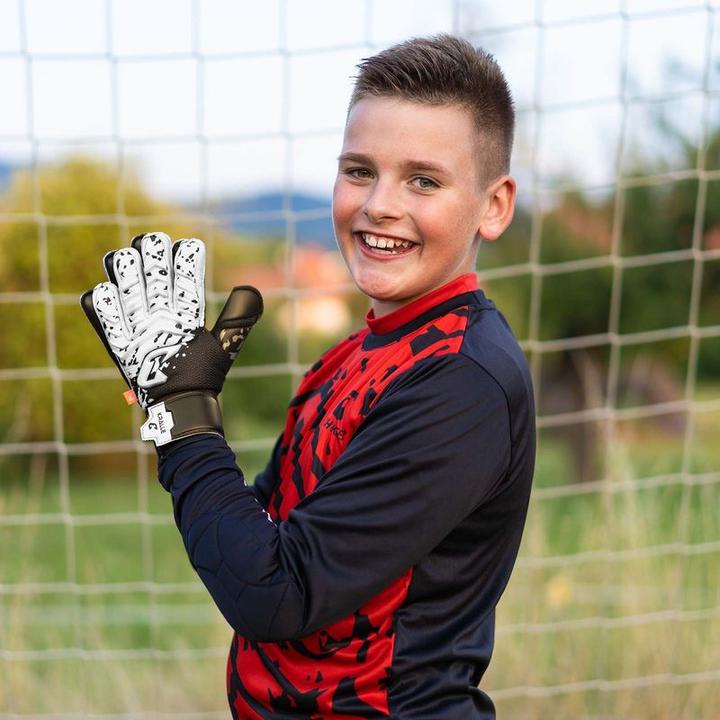 Produktbild Catch & Keep Fussballhandschuhe Kralle Splash Gr. 4 Weiss Torwart Keeper Goalie Handschuhe (4)