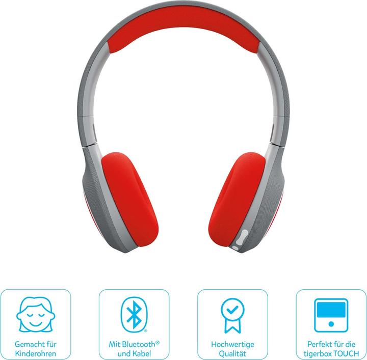 Image du produit Tigermedia tigerbuddies Casque pour enfants - Happy Red Swiss-Edition (Allemand, Français, Italien, Anglais)