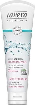 Actual product image Lavera Basis Sensitiv Cleansing Milk 125ml - Vegan and Organic Skincare (Cleansing lotion, 125 ml)