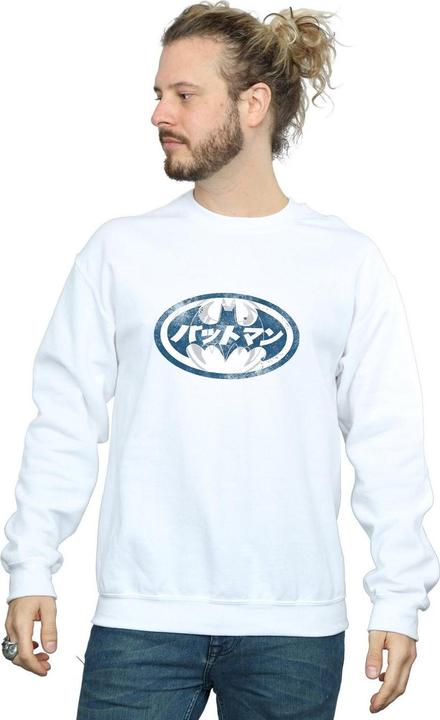 Produktbild Batman Japanisches Logo Weiss Baumwolle Sweatshirt (XL)