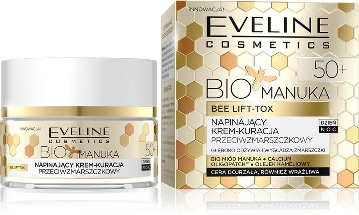Eveline Bio Manuka 50+ Tightening Anti-Wrinkle Cream-Treatment On Day And Night 50Ml (50 ml, 24h Creme)