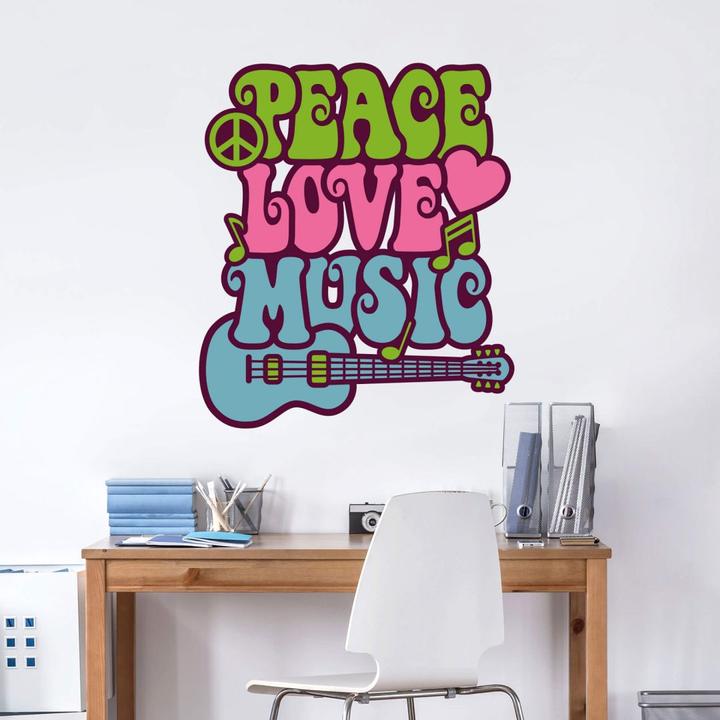 Produktbild Trenddeko Peace Love Music 1 (100 x 116 cm, 120 x 140 cm, 60 x 69 cm, 80 x 93 cm, 40 x 46 cm)