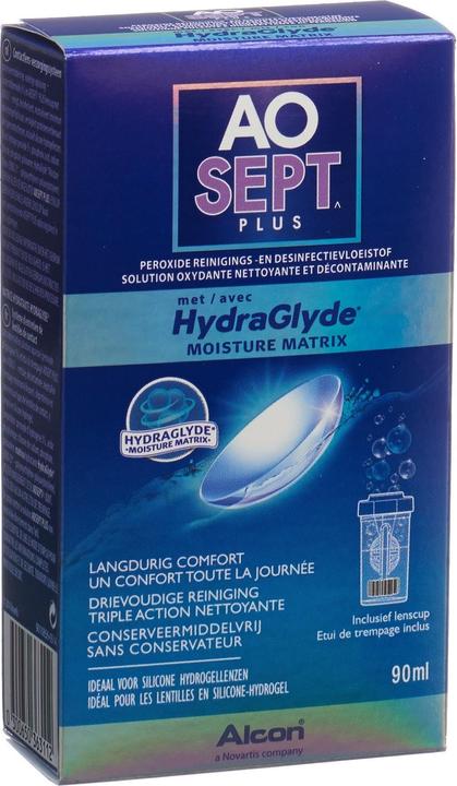 Produktbild AOSept HydraGlyde, Peroxid Reinigungs- und Desinfektionslösung, 90 ml (Peroxid-System, 90 ml)