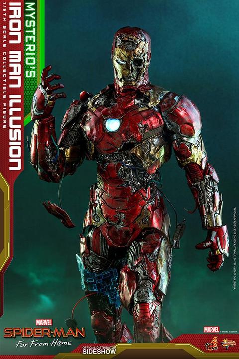 Actual product image Hot Toys Spider-Man: Far From Home "Mysterio's Iron Man Illusion" 1/6 Scale Figure