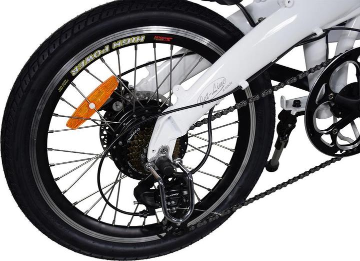 Produktbild Jet-Line Klappfahrrad E Bike weiss Klapp Fahrrad (62 cm)