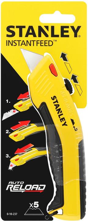 Immagine prodotto Stanley Coltello con lama trapezoidale con cambio lama automatico (Taglierini)