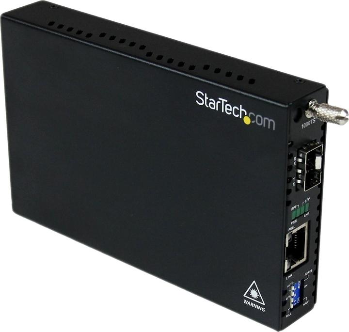 Actual product image StarTech Gigabit Ethernet Fiber Optic Media Converter with SFP - 1000 Mbps Multimode Gigabit Etherne...