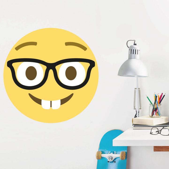 Image du produit Emojione Emoji visage d'intello (20 x 20 cm)