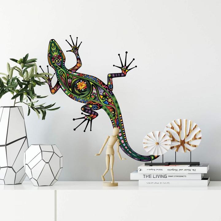 Produktbild Trenddeko Farbenfroher Gecko (100 x 99 cm)