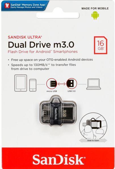 Actual product image SanDisk Ultra Dual Drive M3.0 (16 GB, USB-A)