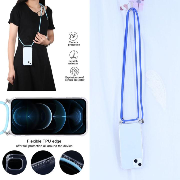 Produktbild König Design Hülle Handy Schutz für Apple iPhone 13 Case Cover Tasche Etuis Bumper Blau Neu