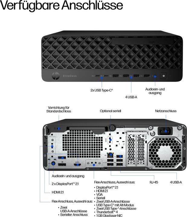 Produktbild HP EliteDesk 8 SFF G1i U5235 16GB/512 PC (Intel Core Ultra 5 235, 16 GB, 512 GB)