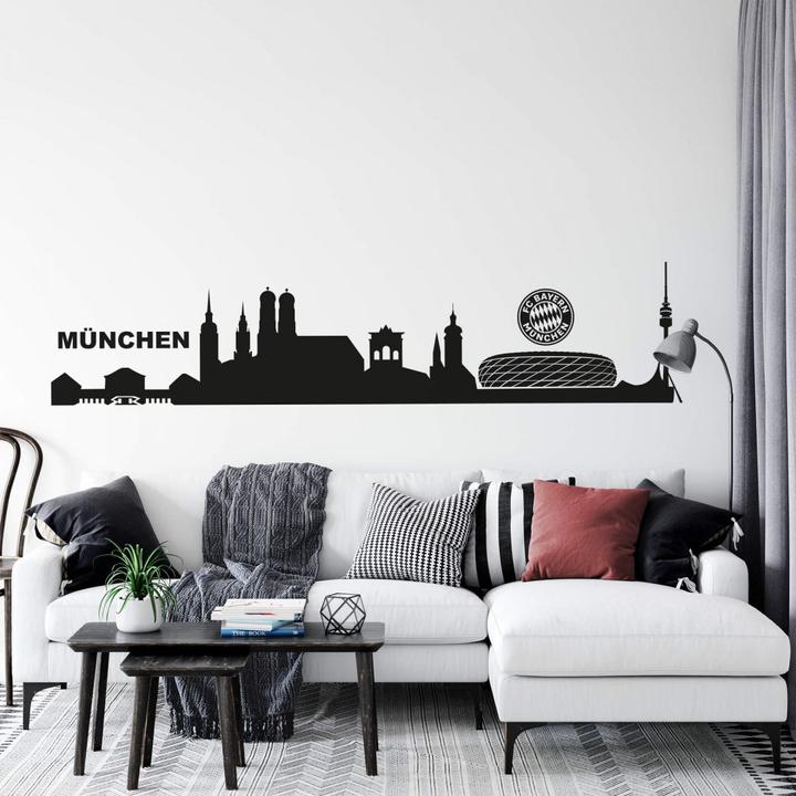 Produktbild FC Bayern München München Skyline mit Logo (180 x 40 cm)