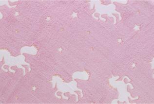 Produktbild Toi-Toys Glow N fun Glow in the Dark Decke Einhorn, 130x150cm (130 x 150 cm)