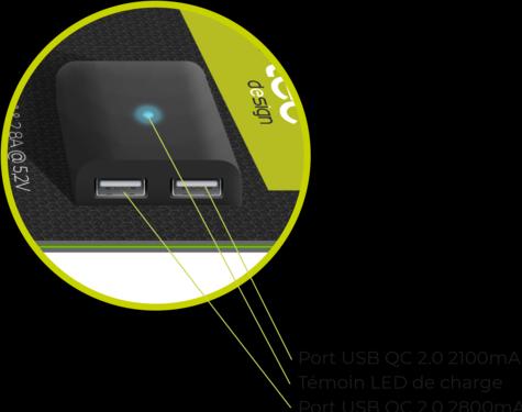 Image du produit Powertec PT6 6,5W - 400 mA @ 12V (10000 mAh, 16 W)