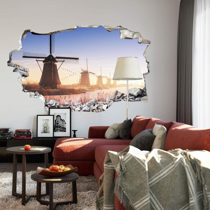 Produktbild Trenddeko 3D - Kinderdijk im Morgennebel (100 x 61 cm)