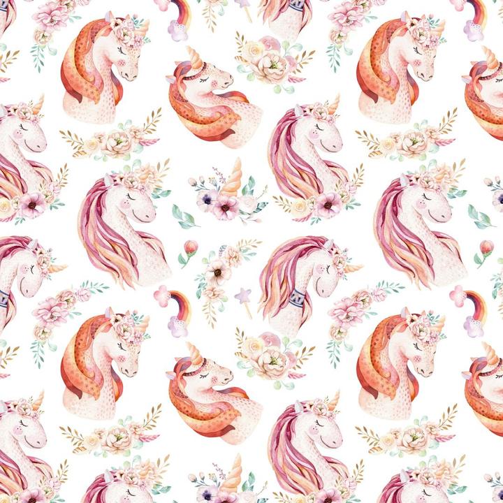 Image du produit Trenddeko Licorne - couronne de fleurs (100 x 50 cm)