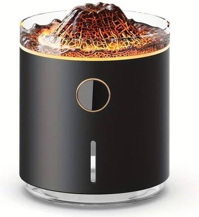 PhoneLook Vulkan Flame Aroma Diffusor mit Digitalanzeige & LED Flamme (350 ml)