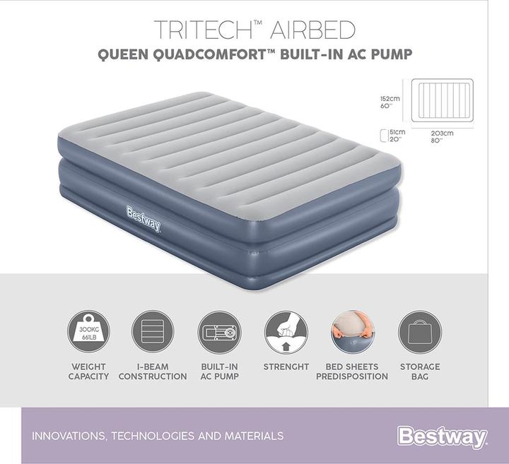 Produktbild Bestway Tritech QuadComfort Airbed 203x152x51cm (150 x 200 cm)