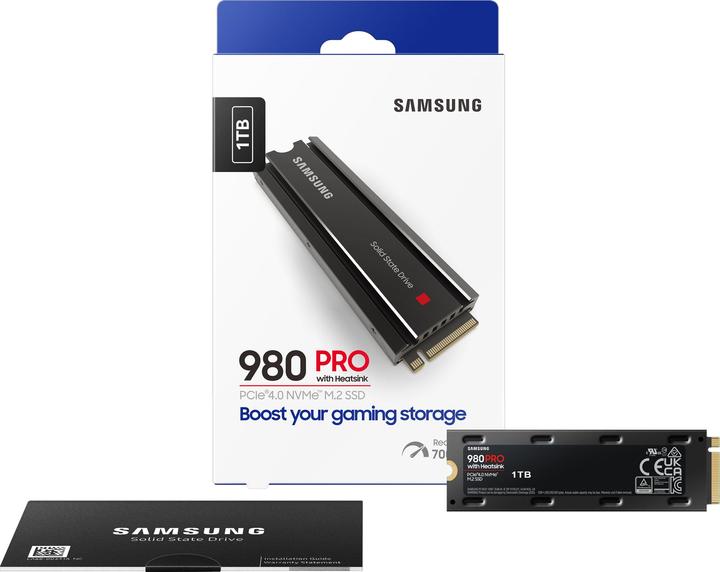 Actual product image Samsung 980 Pro with Heatsink (1000 GB, M.2 2280)