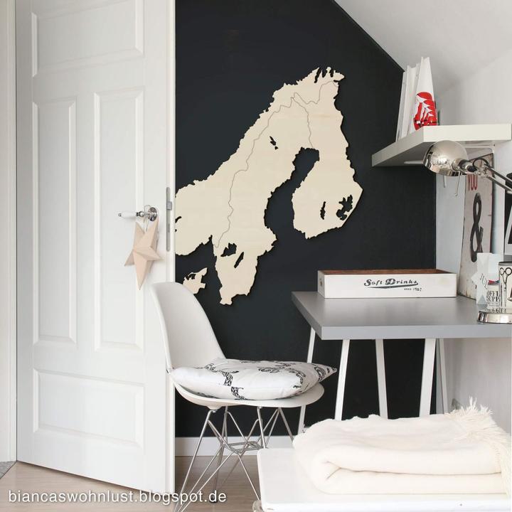 Produktbild Trenddeko Karte Skandinavien (91 x 115 cm)