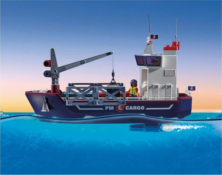 Actual product image Playmobil Large container ship with customs boat (70769, Playmobil City Action)