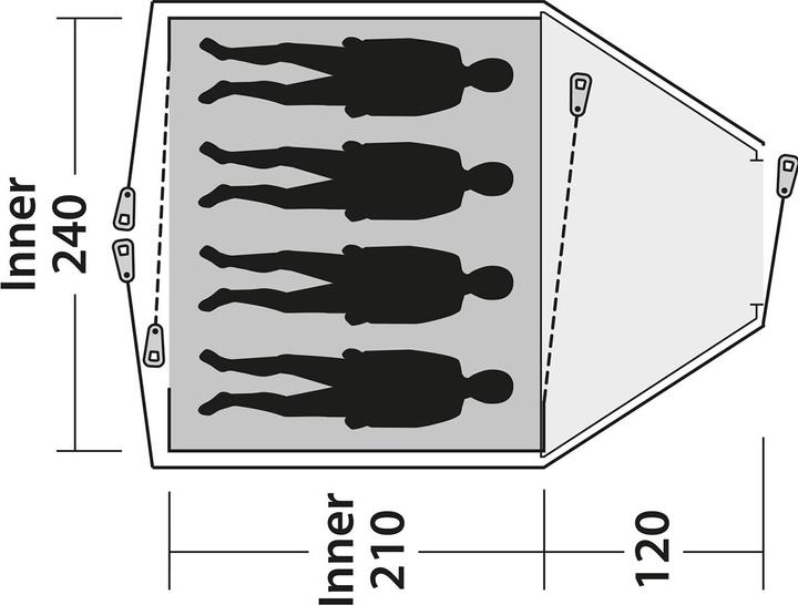 Produktbild Outwell Cloud 4 (Kuppelzelt, 6.30 kg, 4 Personen)