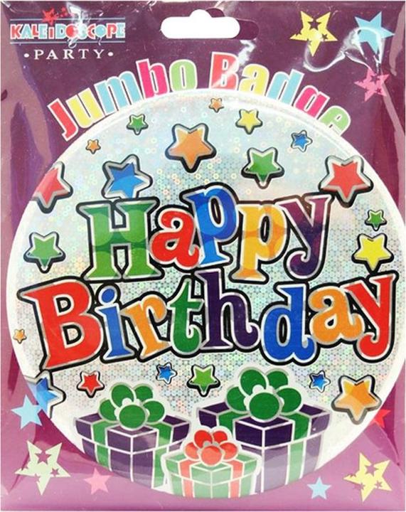 Kaleidoscope Party Alles Gute zum Geburtstag Jumbo Abzeichen