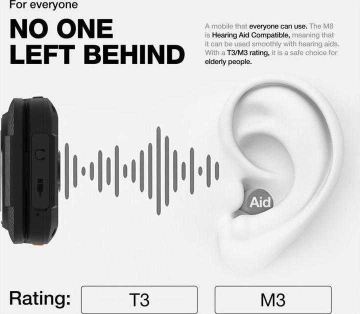 Actual product image AGM M8 128MB 4G BLACK (2.80", 0.08 Mpx, 4G)