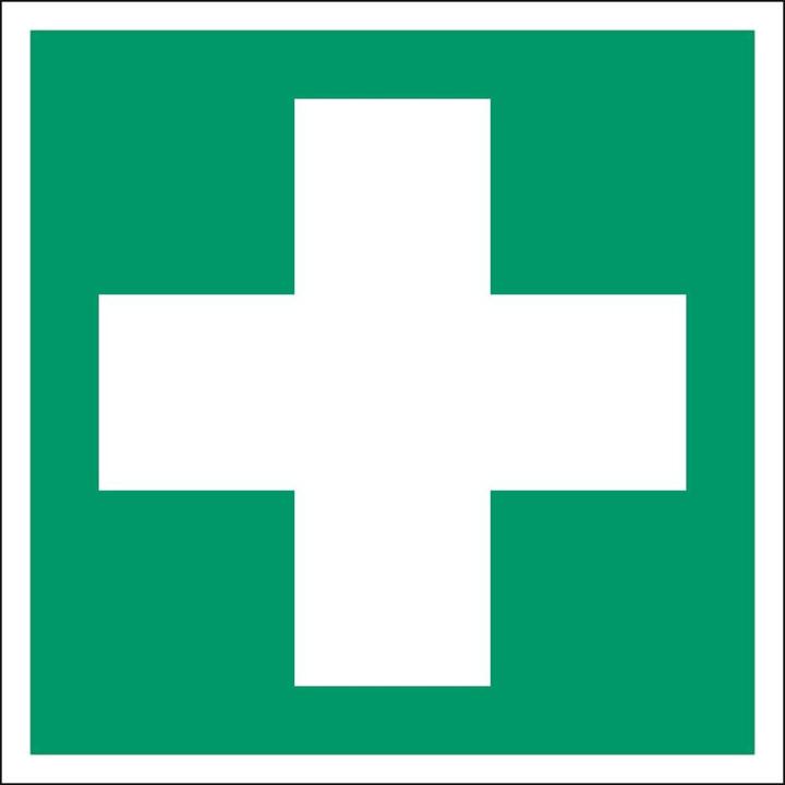 Produktbild Everglow Rettungszeichen Schild Erste Hilfe ASR A1.3 ISO 7010-E003 15x15cm Alu