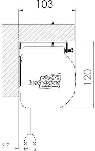 Produktbild Bestvision Leinwand mit Motor 16:9, weiss, 110" (110", 16:9)
