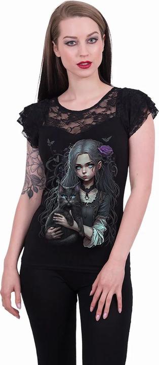 Immagine prodotto Spiral Goth Familiar Top Dettaglio in Pizzo Donna (XXL)
