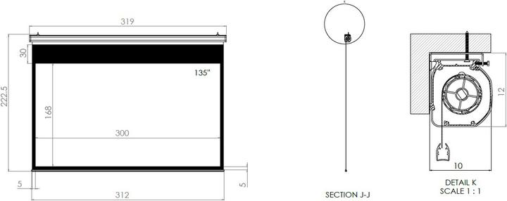Produktbild Bestvision Leinwand mit Motor 16:9, weiss, 135" (135", 16:9)
