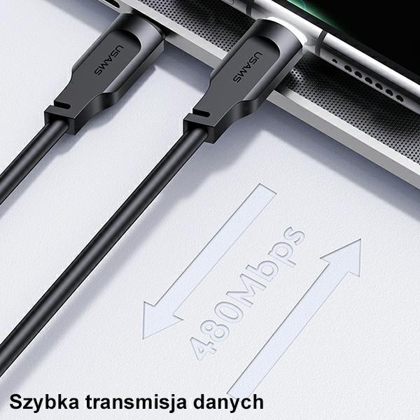 Image du produit Usams Câble de charge type-C vers type-C - Blanc (1.20 m, 100 W)