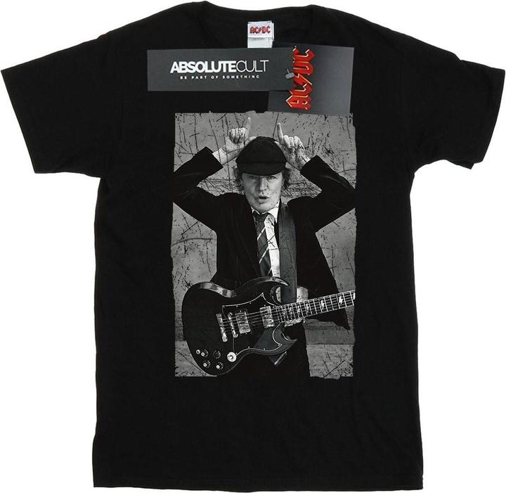 AC/DC Angus Young Distressed Photo TShirt Jungen