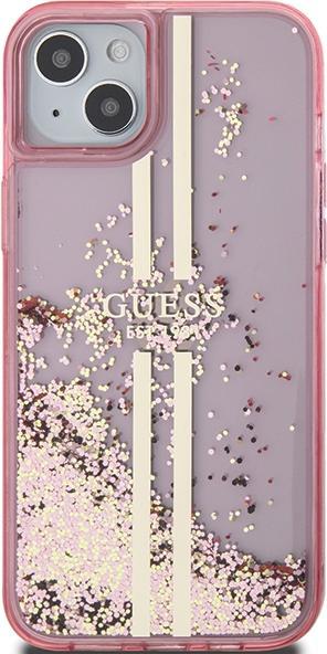 Image du produit Guess GUHCP15MLFCSEGP iPhone 15 Plus / 14 Plus 6.7" różowy/pink hardcase Liquid Glitter Gold Stripes (Apple iPhone 15 Plus, Apple iPhone 14 Plus)