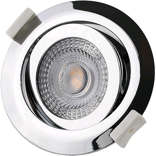 Produktbild Mlight LEDEinbaustrahler Ra905W 3000K, chrom 230V, Abstr 38, schwenkbar, dimmbar (380 lm)