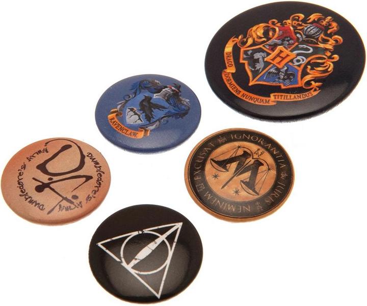 Immagine prodotto Set di distintivi di Hogwarts in confezione da 5 pezzi