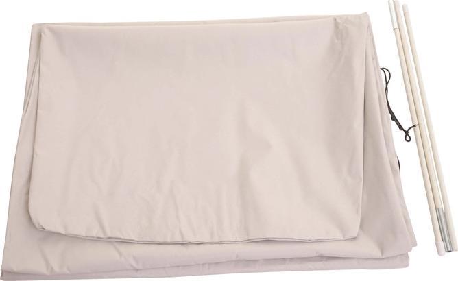 Swisshandel24 Copertura protettiva per ombrellone a semaforo fino a 3,5 m, copertura con cerniera grigio crema