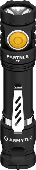 Image du produit ArmyTek Partner C2 Magnet USB Lampe torche LED chaude avec clip ceinture, avec étui alimentée par batterie (12.35 cm, 1020 lm)