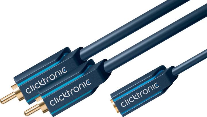 Actual product image clicktronic MP3 Y-Adapter (0.10 m, 3.5mm jack (AUX), Cinch)