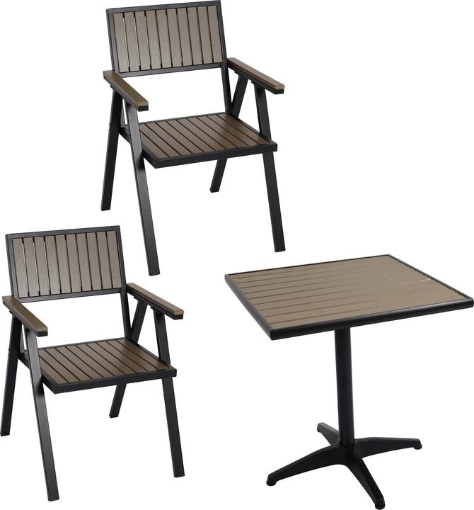 Produktbild JOHN316 2er-Set Gartenstuhl + Gartentisch (184 cm)